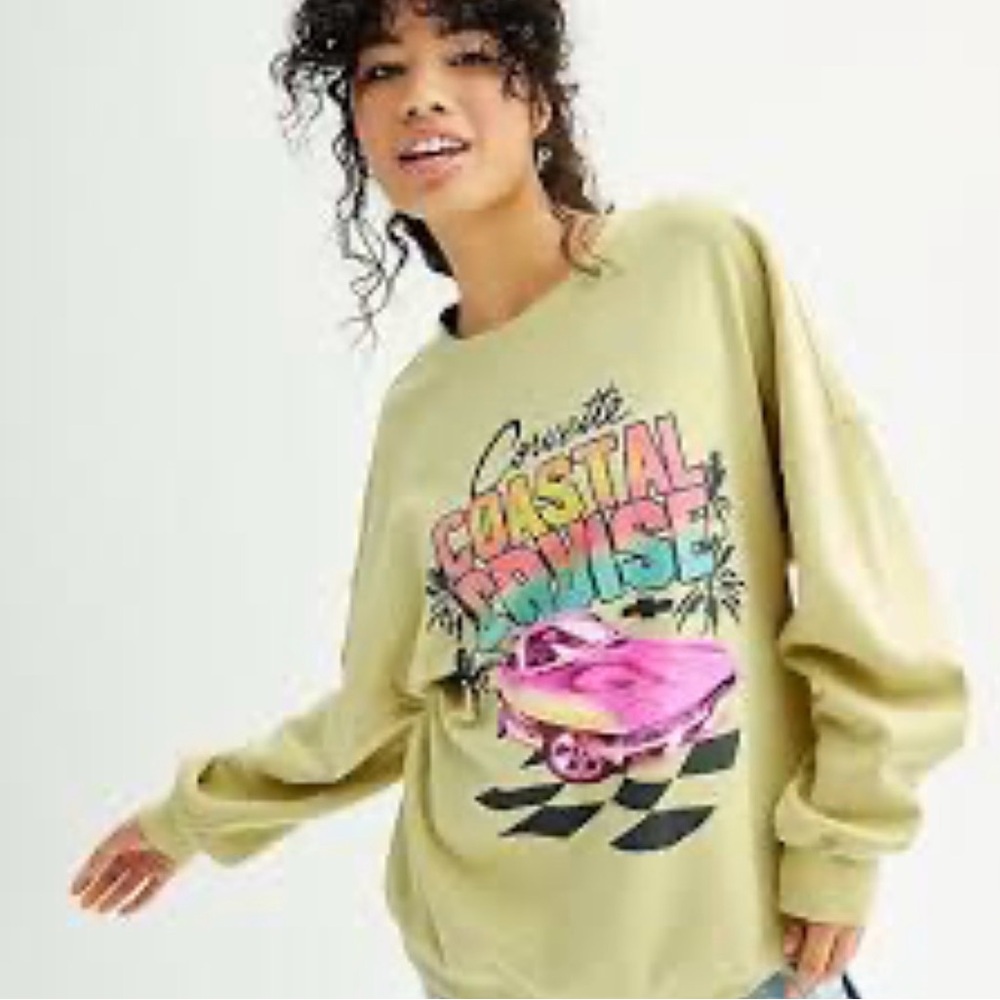 Corvette Coastal Cruise Yellow Sweatshirt